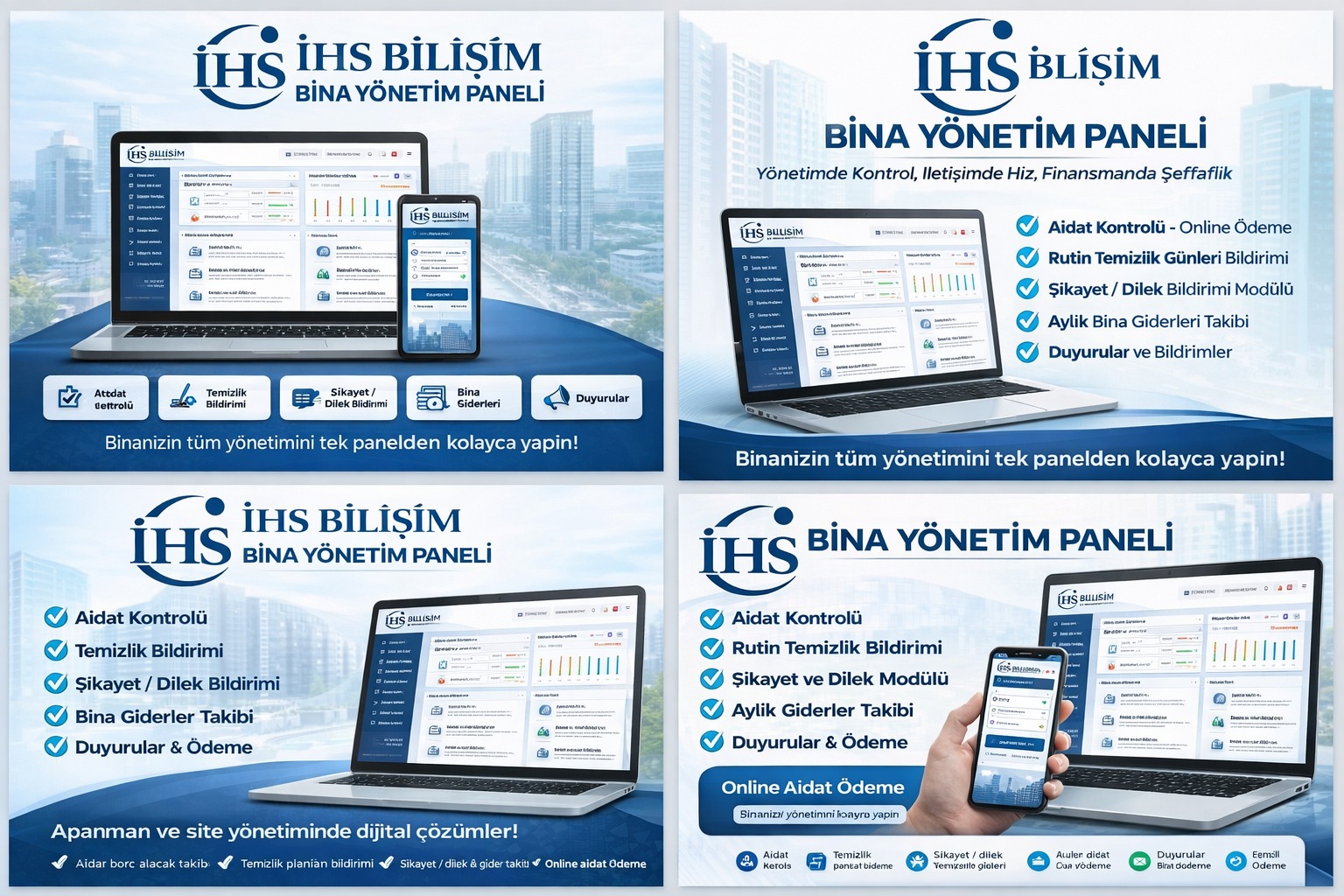 İHS BİLİŞİM Bina Yönetim Paneli